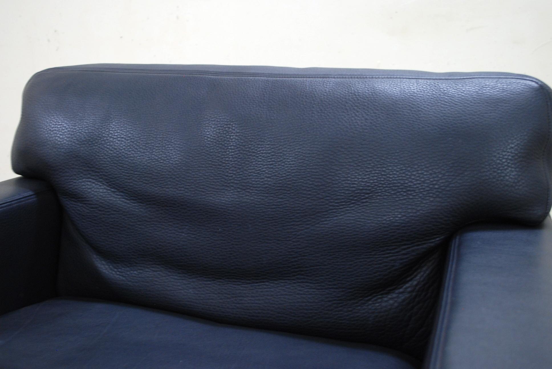 De Sede Ds 17 Leather Lounge Chair Armchair Dark Blue 7