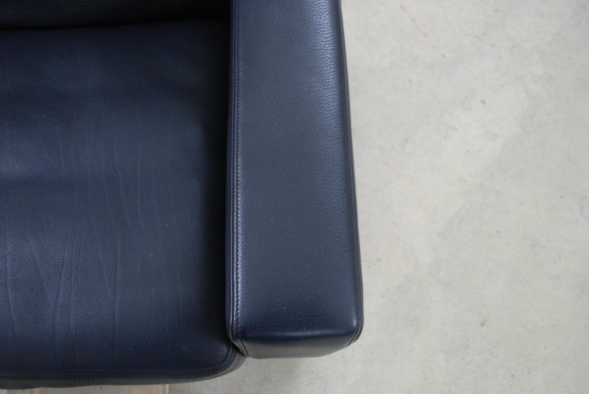 De Sede Ds 17 Leather Lounge Chair Armchair Dark Blue 8