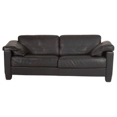 De Sede Ds 17 Leather Sofa Black Two-Seater