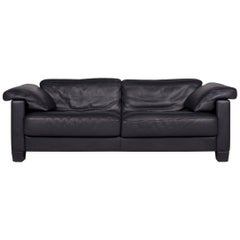 De Sede Ds 17 Leather Sofa Dark Blue Three-Seat