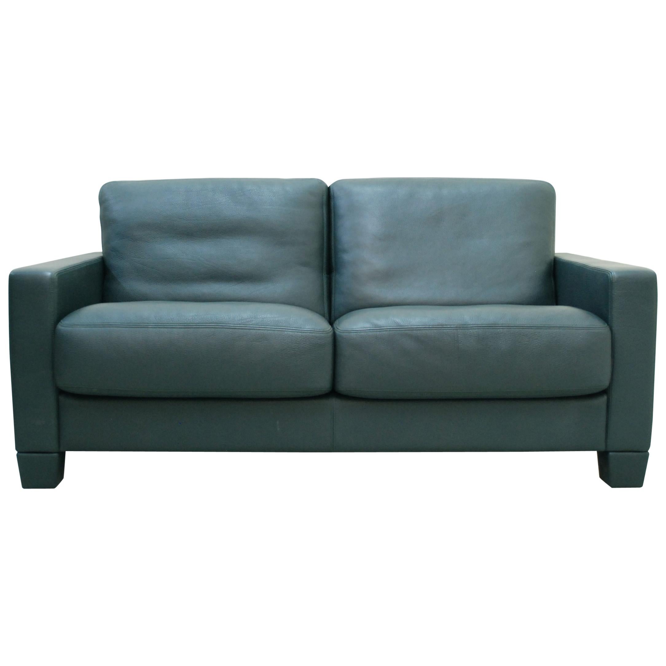 De Sede DS 17 Leder-Sofa Racing Grünes Leder-Sofa im Angebot