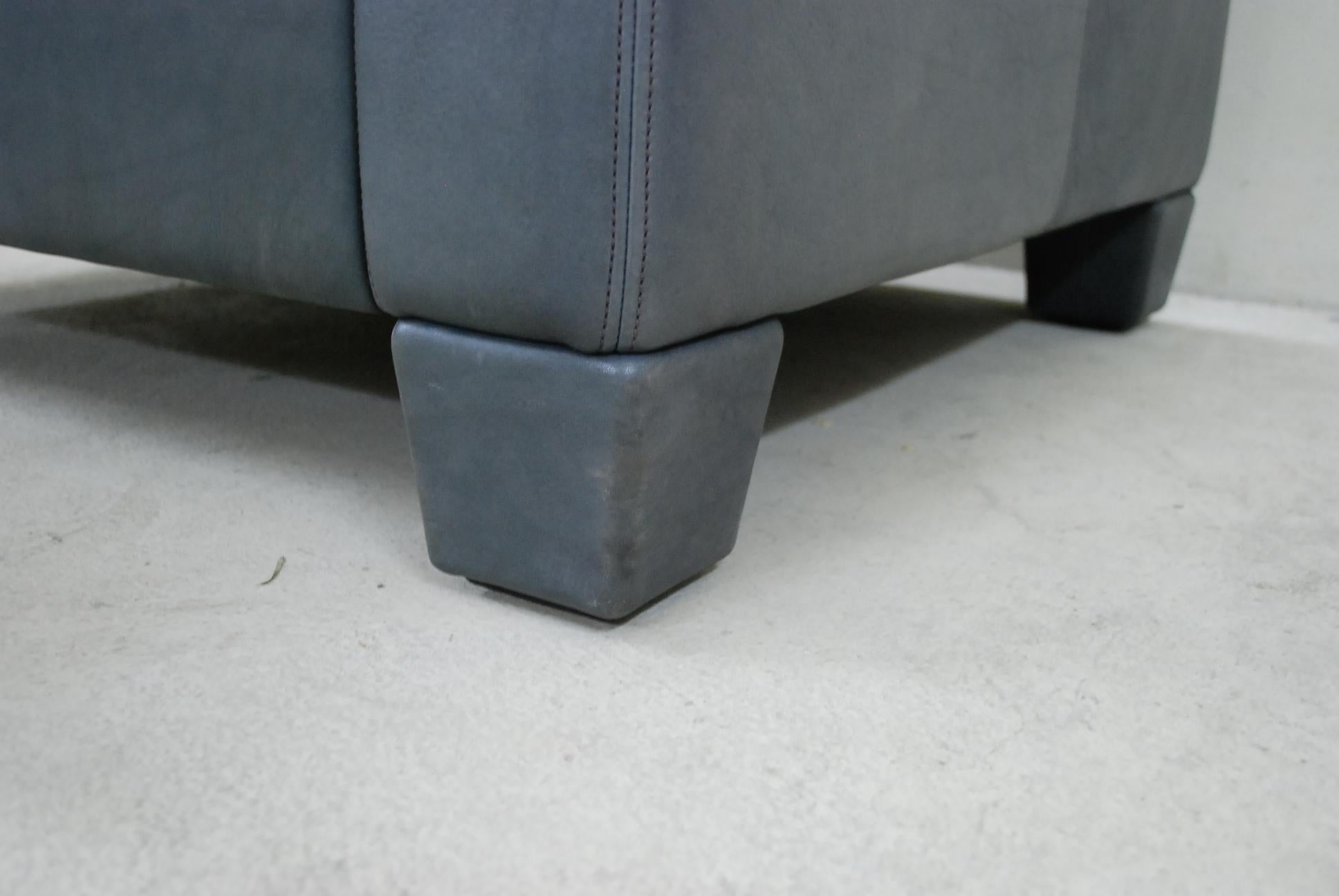 Cuir De Sede Ds 17 Paire de fauteuils de salon en cuir gris en vente