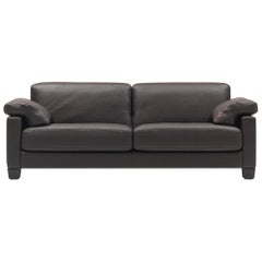 De Sede DS-17 Three-Seat Sofa in Black Upholstery by Antonella Scarpitta