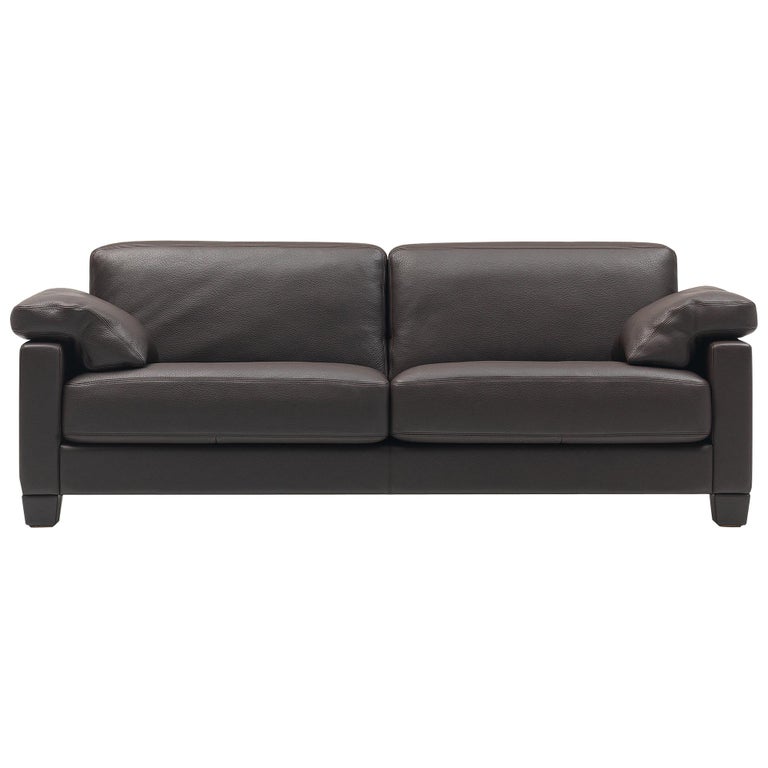 De Sede DS-17 Three-Seat Sofa in Black Upholstery by Antonella Scarpitta  For Sale at 1stDibs