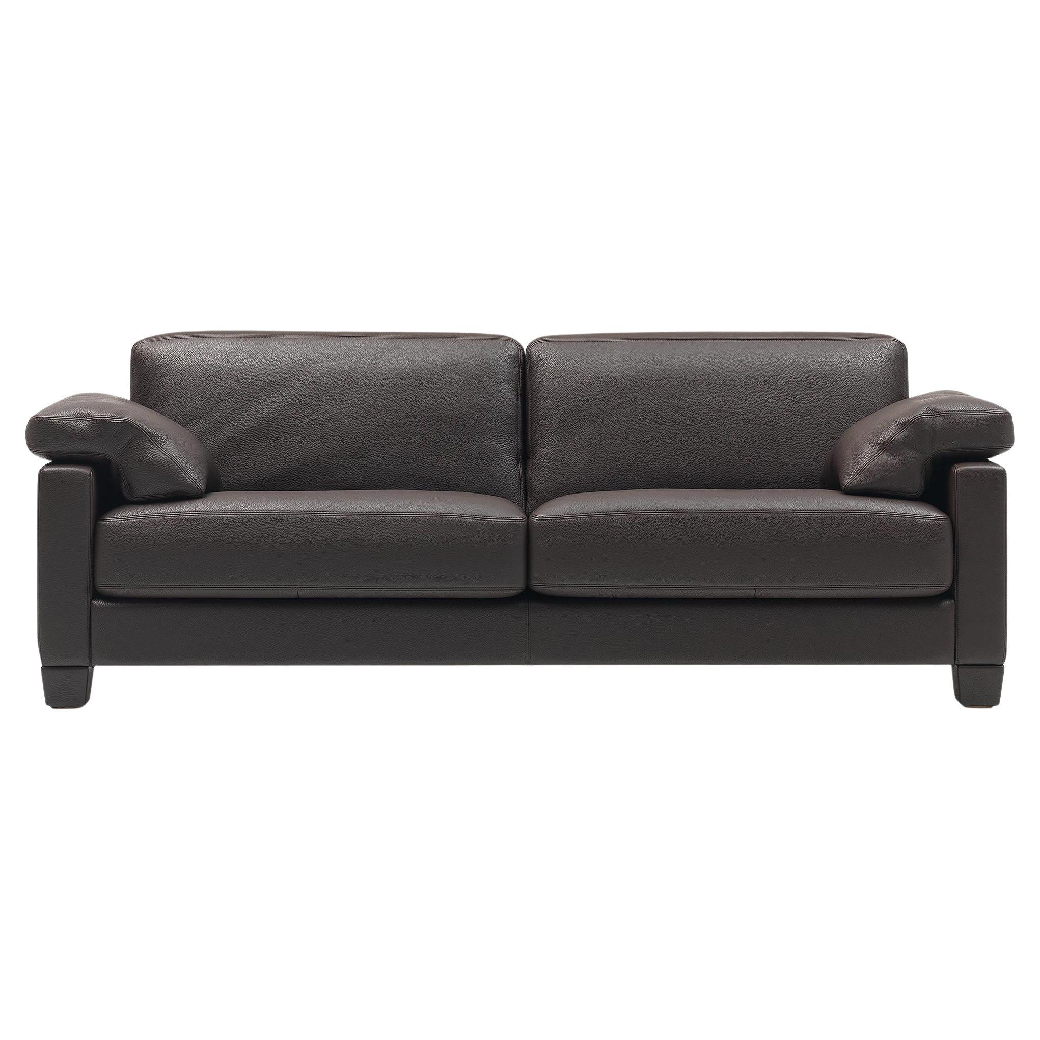 De Sede DS-17 Dreisitzer-Sofa mit schwarzer Polsterung von Antonella Scarpitta