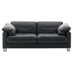De Sede DS-17 Two-Seat Sofa in Black Upholstery by Antonella Scarpitta