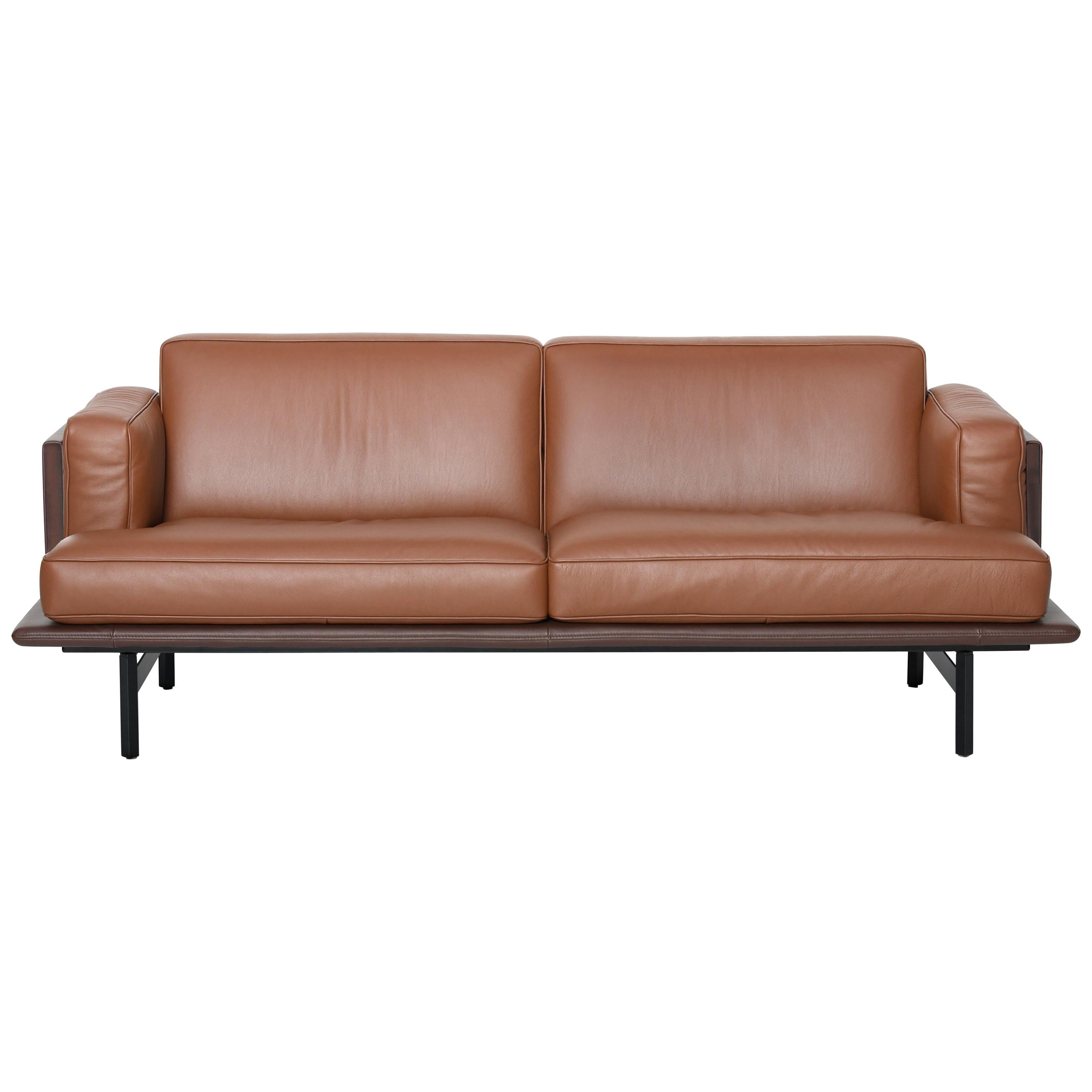 De Sede DS-175 Small Two-Seat Sofa in Hazel Upholstery by Patrick Norguet For Sale