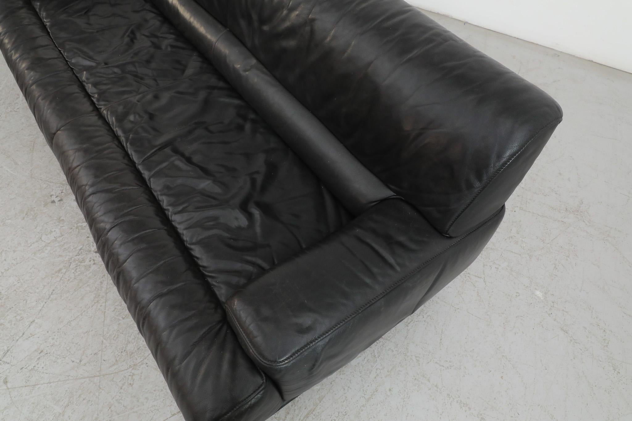 De Sede DS-18 Black Leather Sofa 4