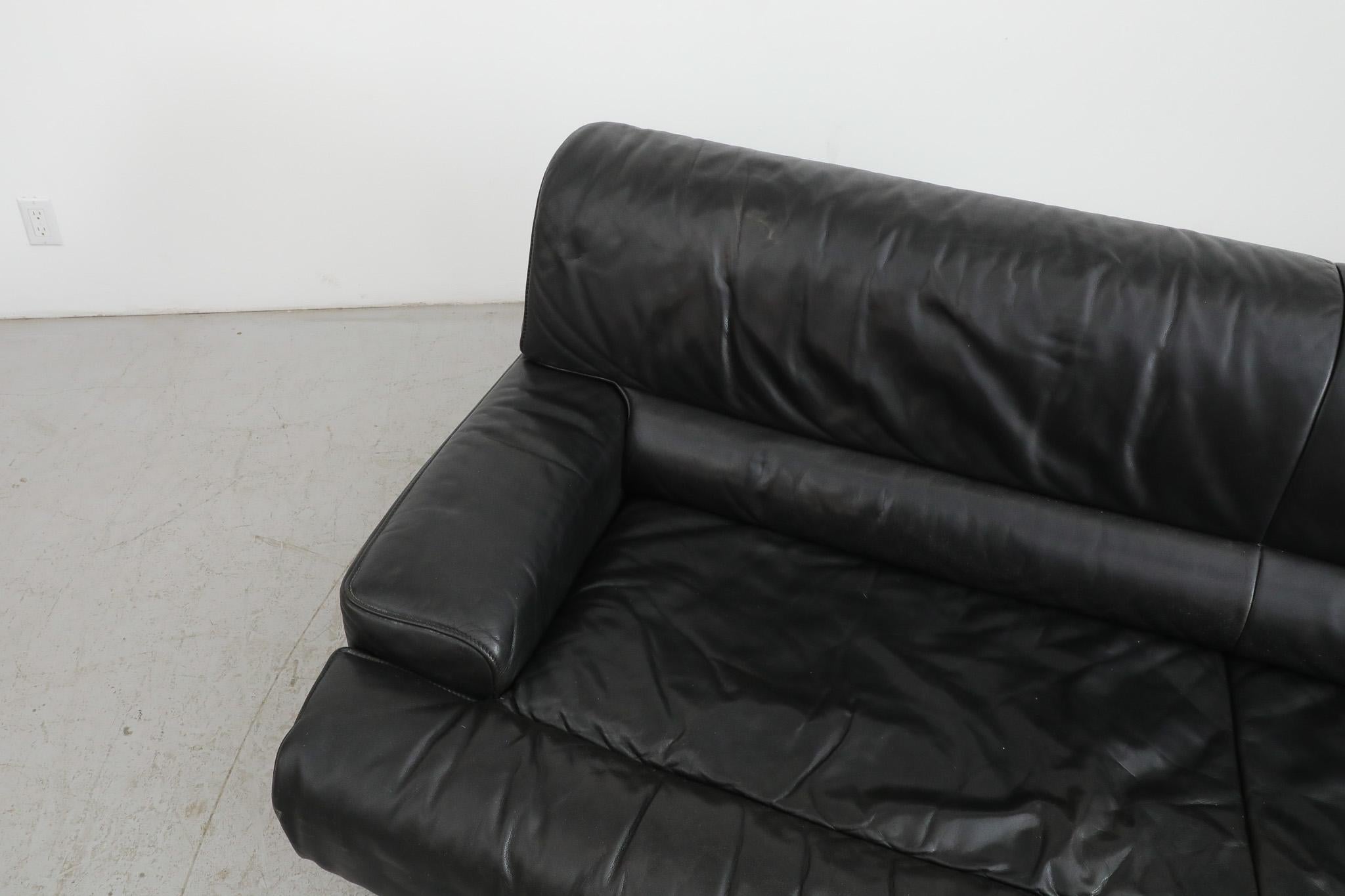 De Sede DS-18 Black Leather Sofa 5