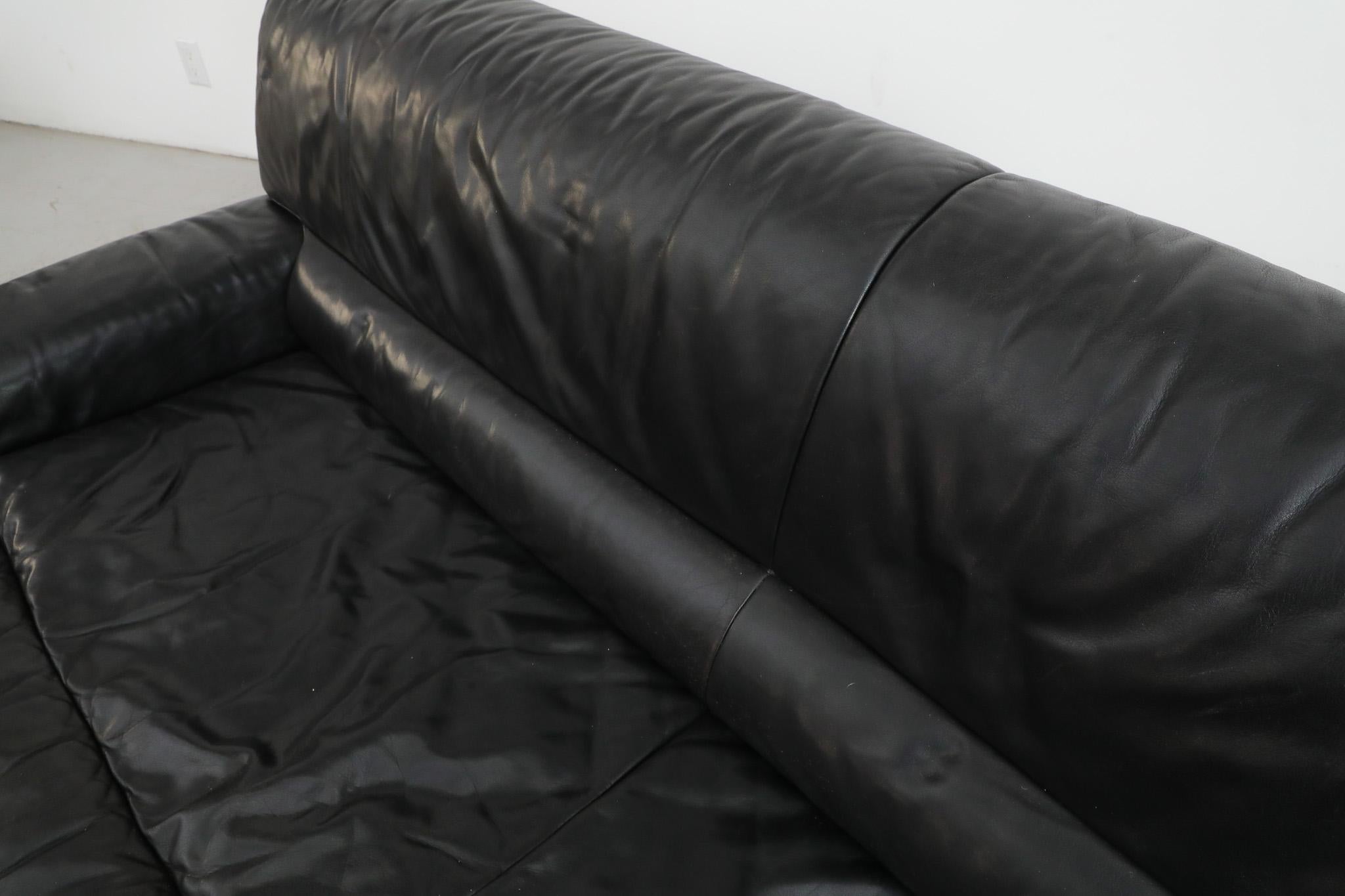 De Sede DS-18 Black Leather Sofa 8