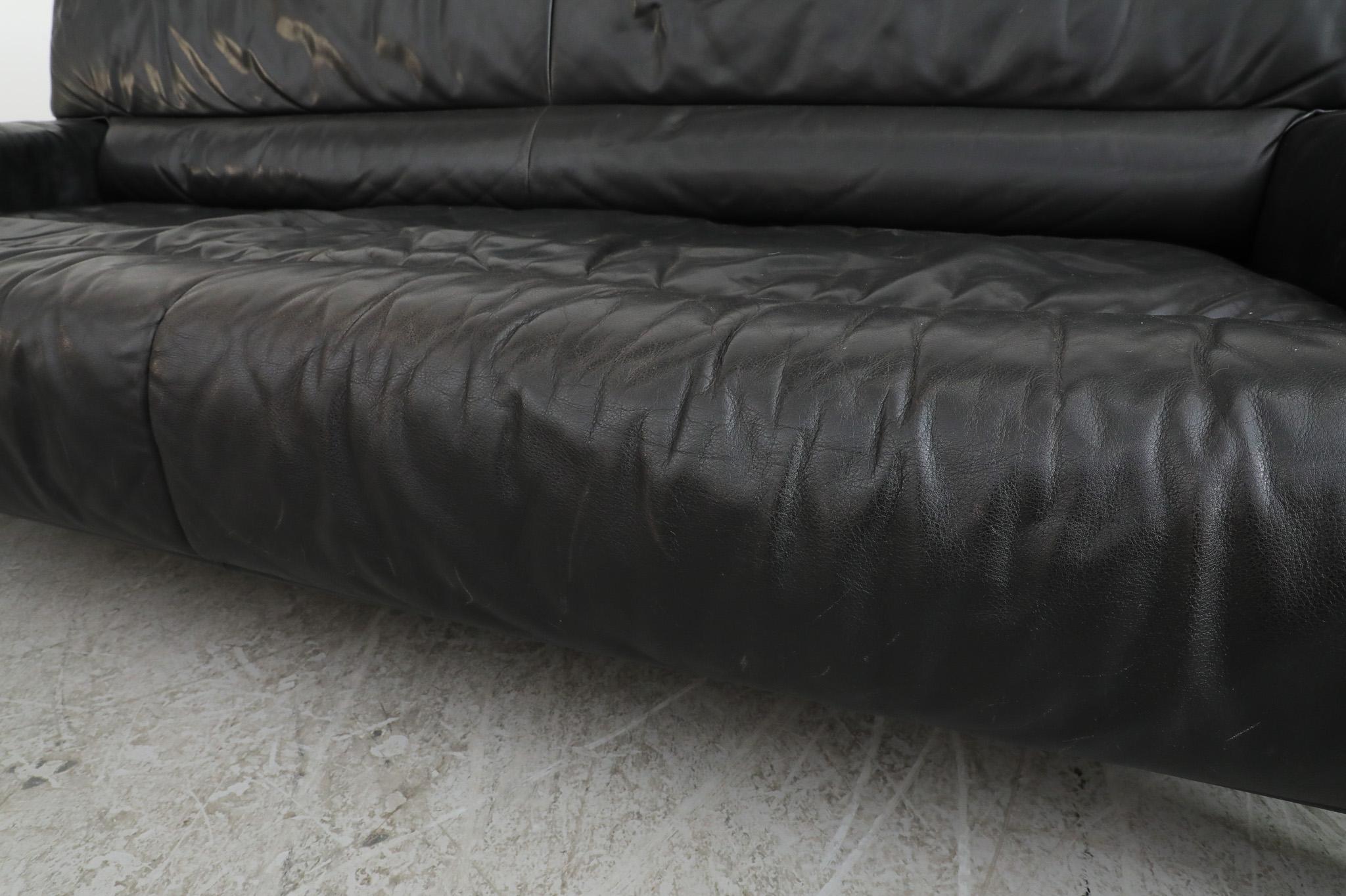 De Sede DS-18 Black Leather Sofa 9