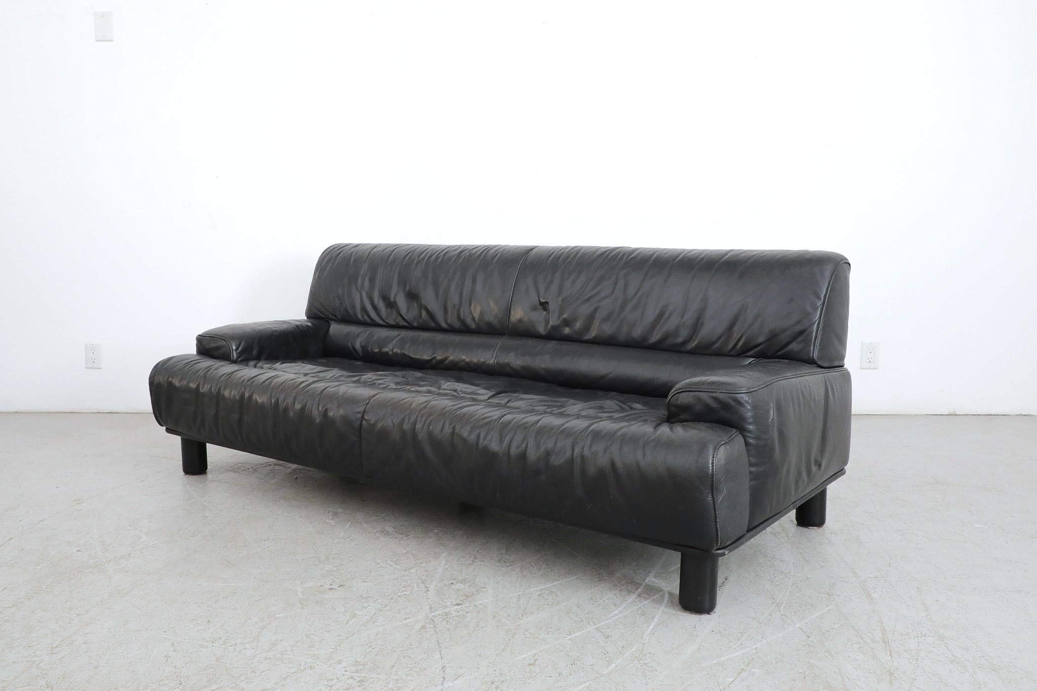 De Sede DS-18 Black Leather Sofa 10