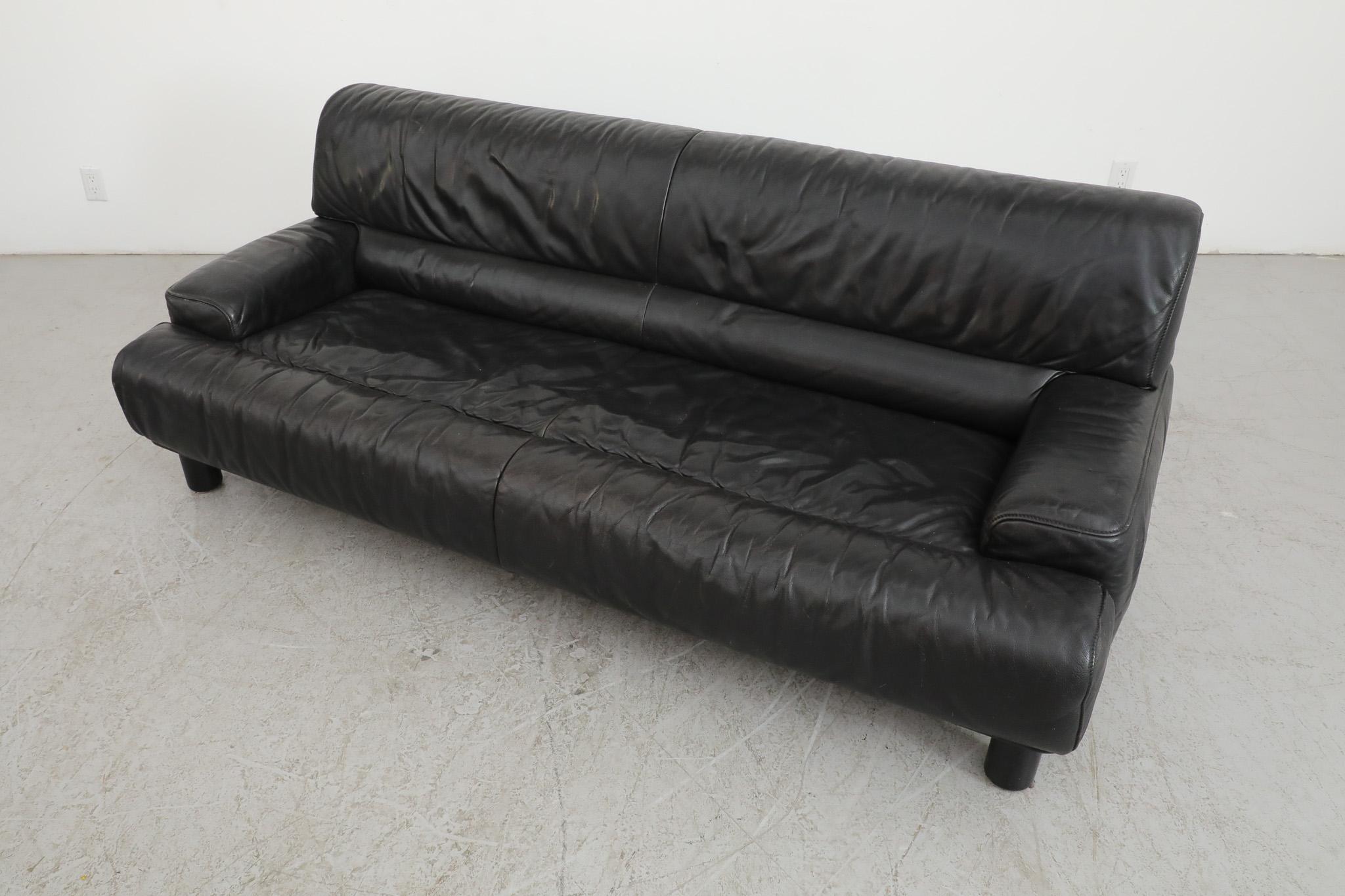 De Sede DS-18 Black Leather Sofa 1