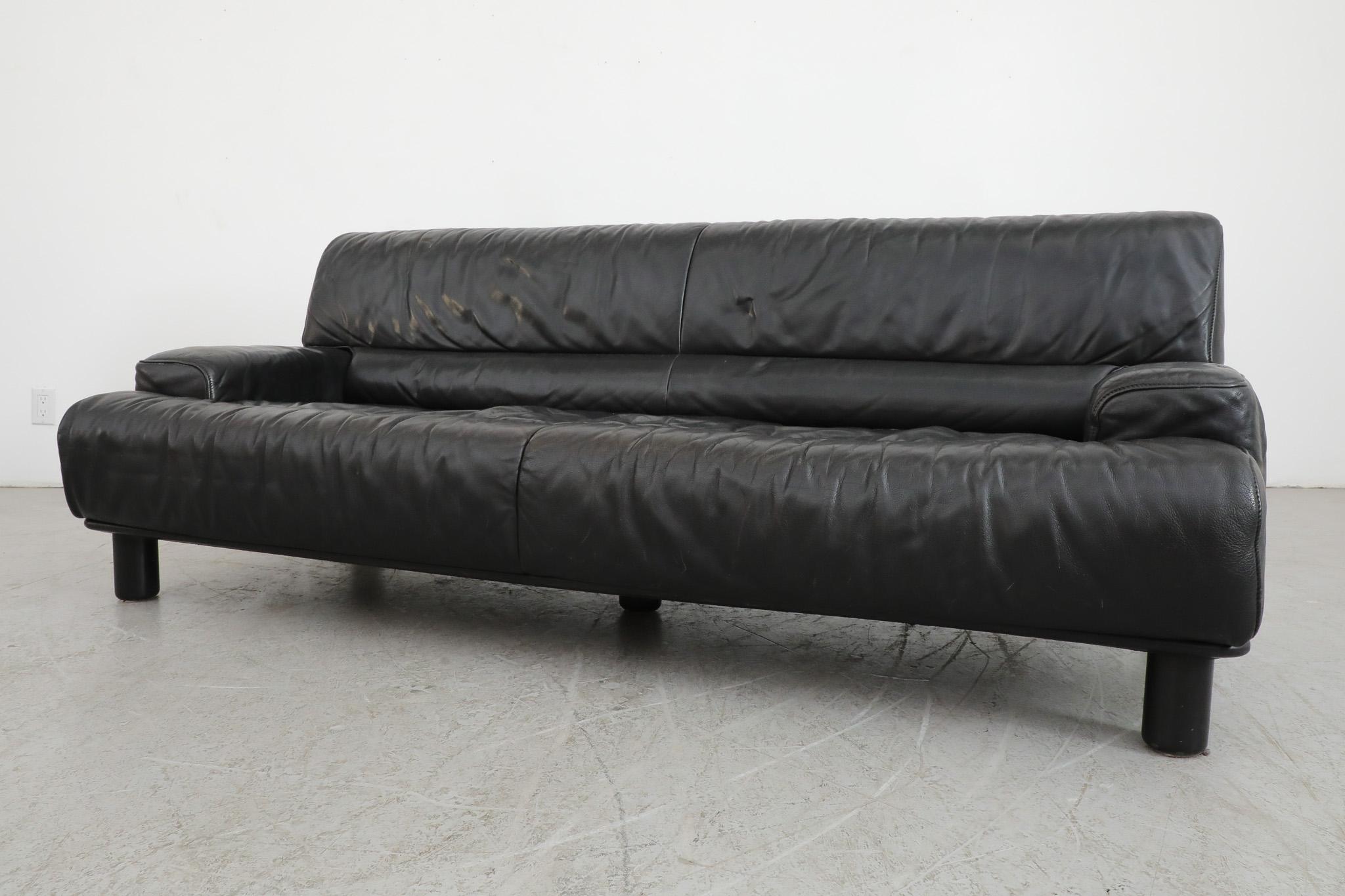 De Sede DS-18 Black Leather Sofa 2