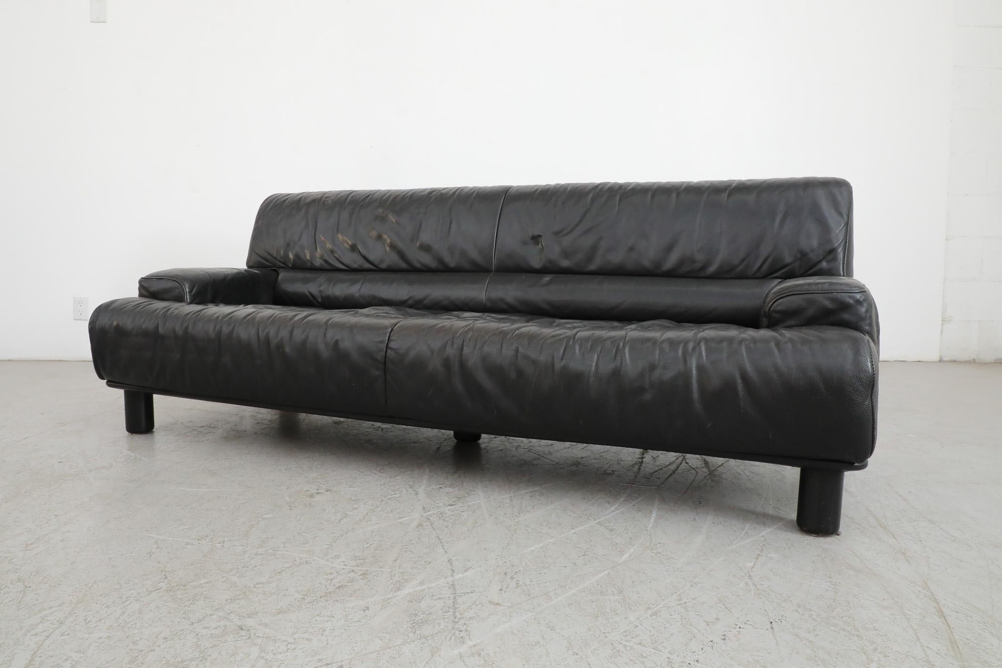 De Sede DS-18 Black Leather Sofa 3