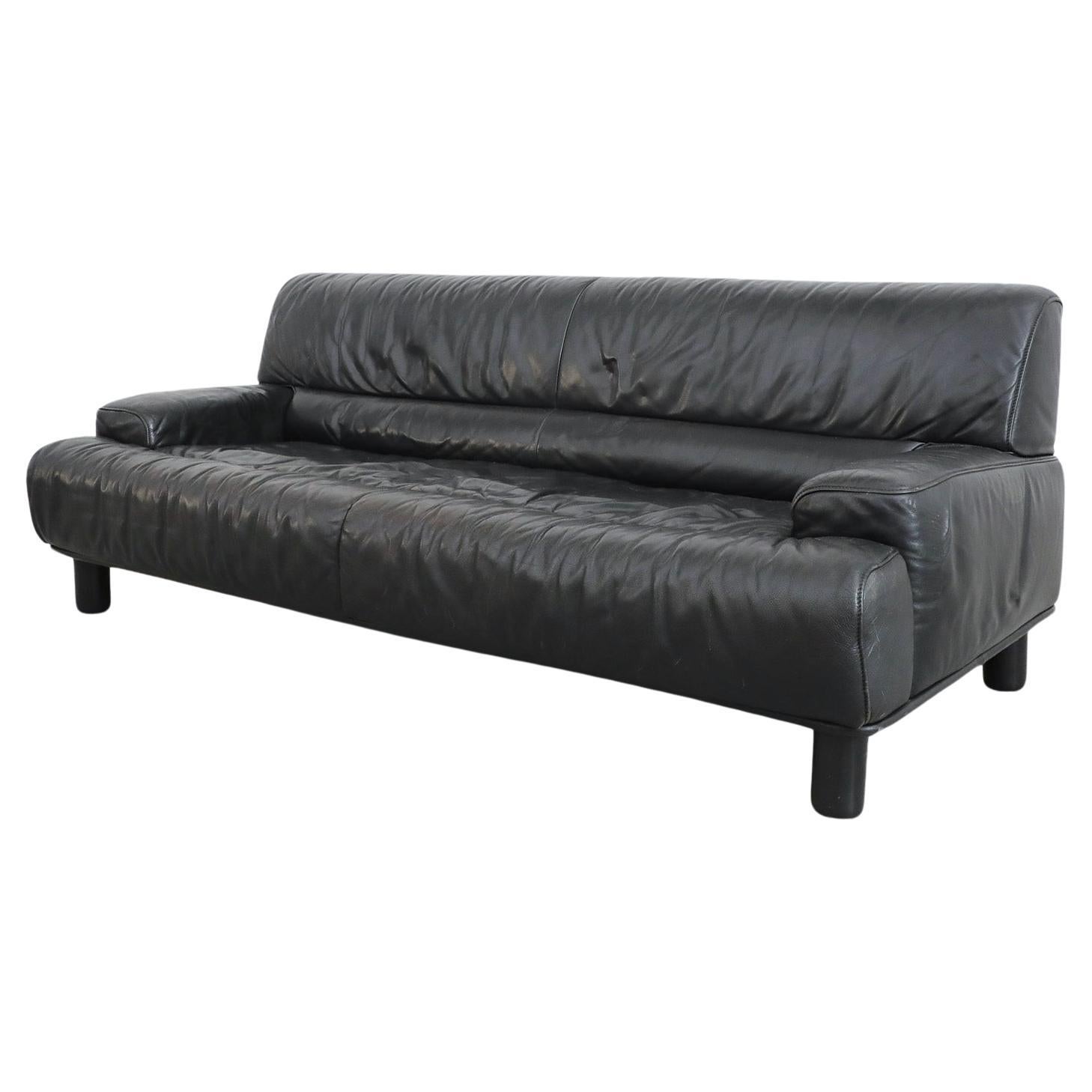 De Sede DS-18 Black Leather Sofa
