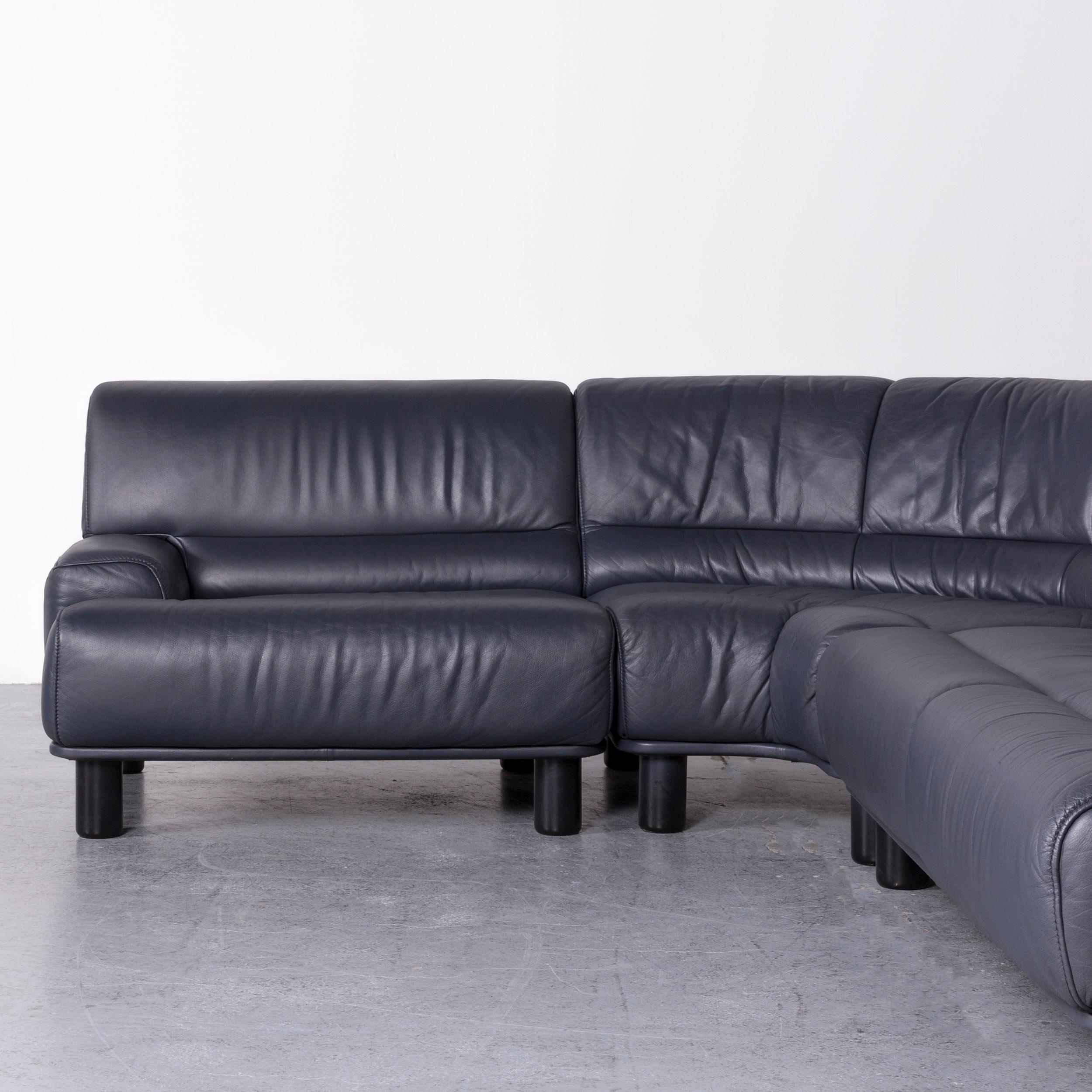 Contemporary De Sede DS 18 Designer Leather Corner Couch Armchair Set Sofa