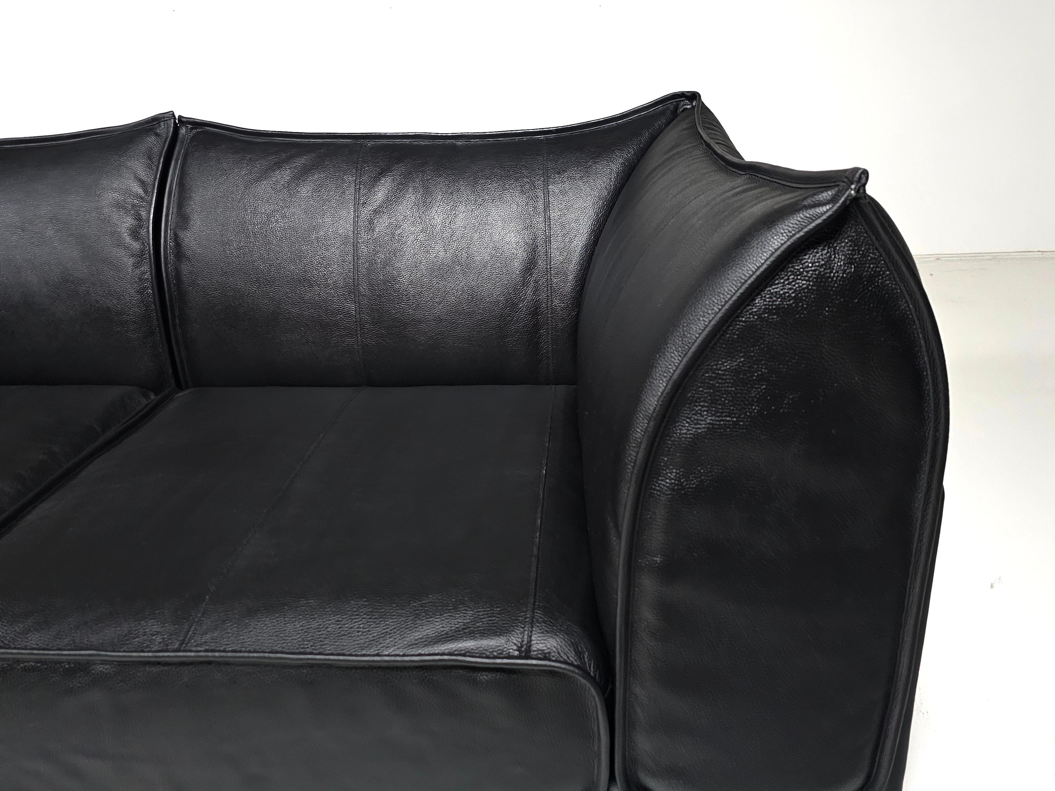 De Sede DS-19 Schwarzes 4-Sitzer-Sofa „Pagoda“ aus Leder, schwarz, 1970er Jahre im Zustand „Hervorragend“ im Angebot in amstelveen, NL