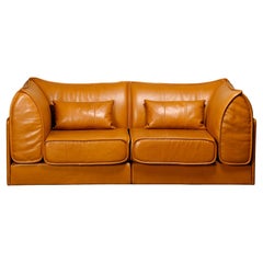 De Sede DS-19 model 'Pagoda' modular Sofa in Cognac Leather