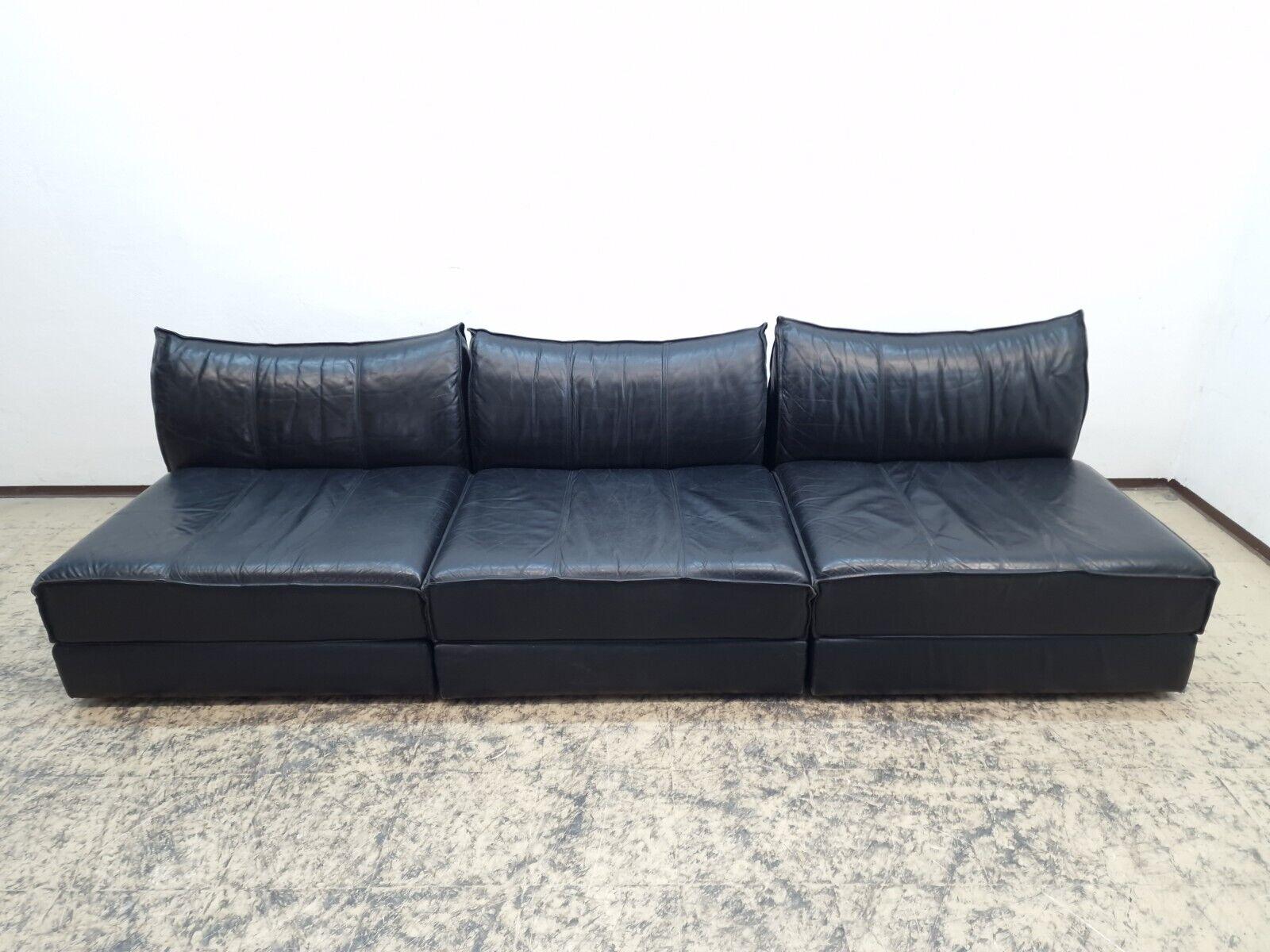 De Sede ds 19 Modularsofa Designersofa Vintage Rarität Echtledercouch 3