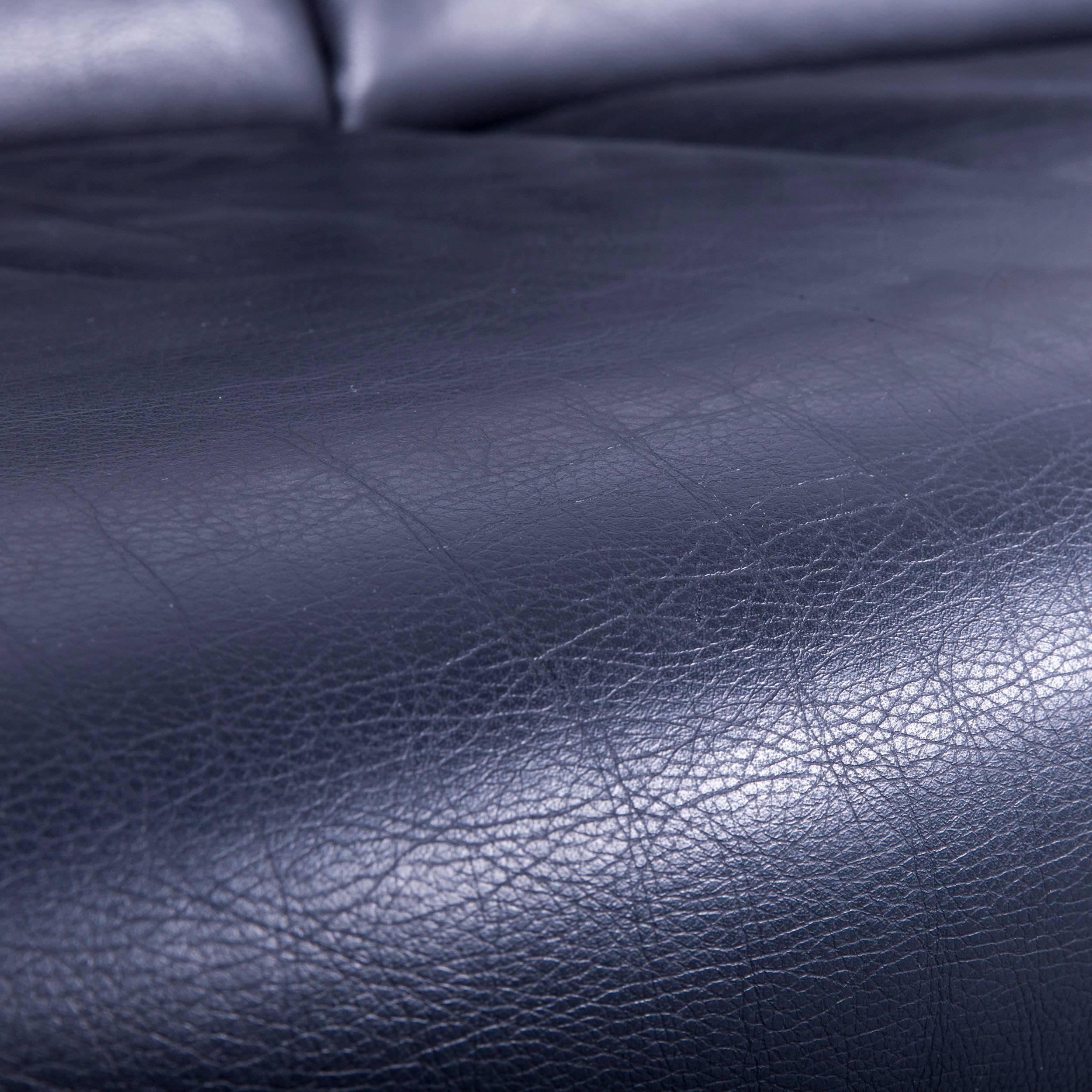 De Sede DS 2000 Designer Sofa relax Function Couch aus schwarzem Leder 4