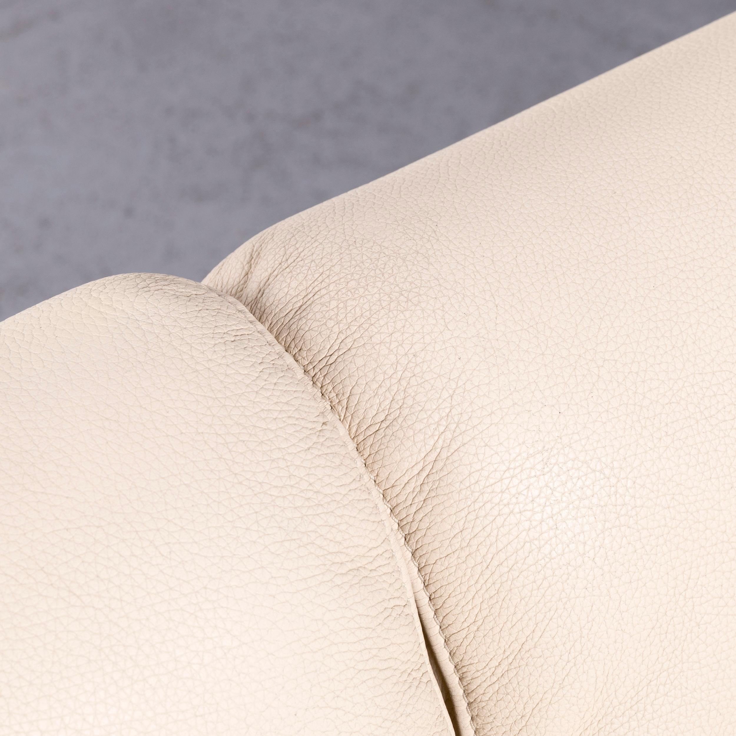 De Sede DS 2000 Designer Sofa Crème Leather Relax Function Couch 5