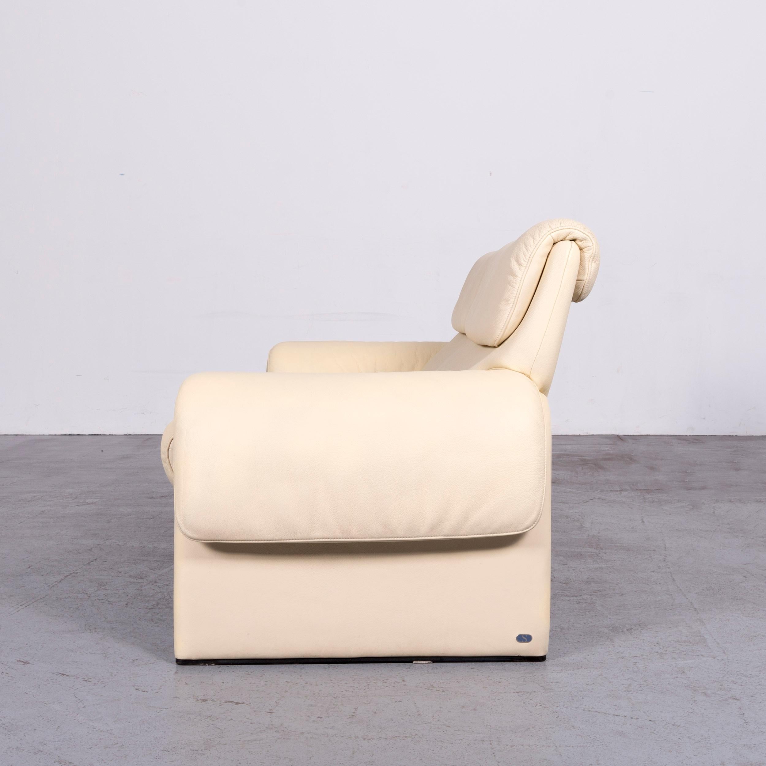 De Sede DS 2000 Designer Sofa Crème Leather Relax Function Couch 9