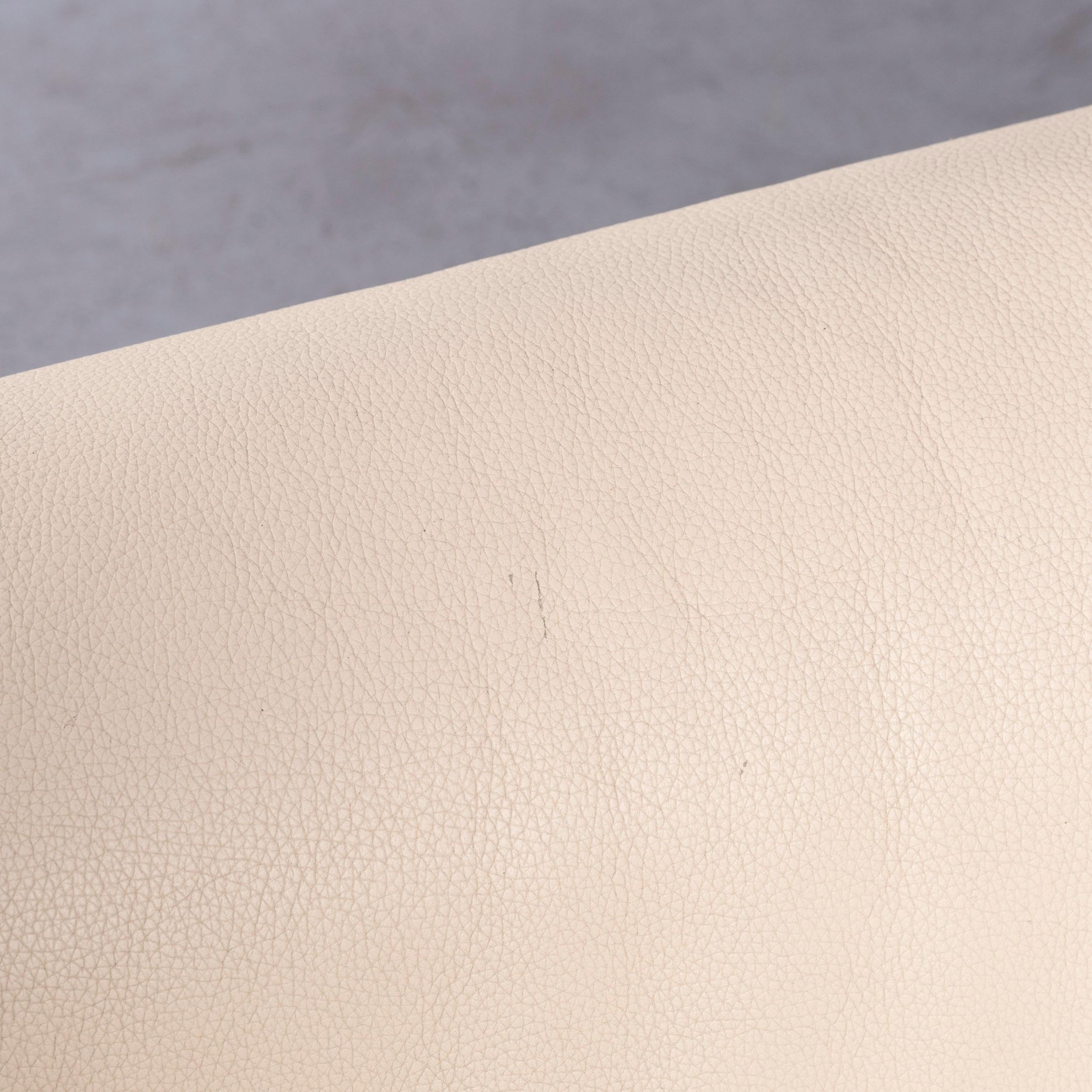 De Sede DS 2000 Designer Sofa Crème Leather Relax Function Couch 4