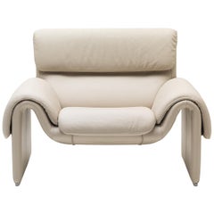 De Sede DS-2011 Armchair in Off-White Upholstery by De Sede Design Team