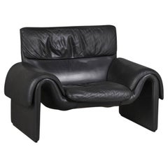 Vintage De Sede Ds-2011 Lounge Chair in Black Leather