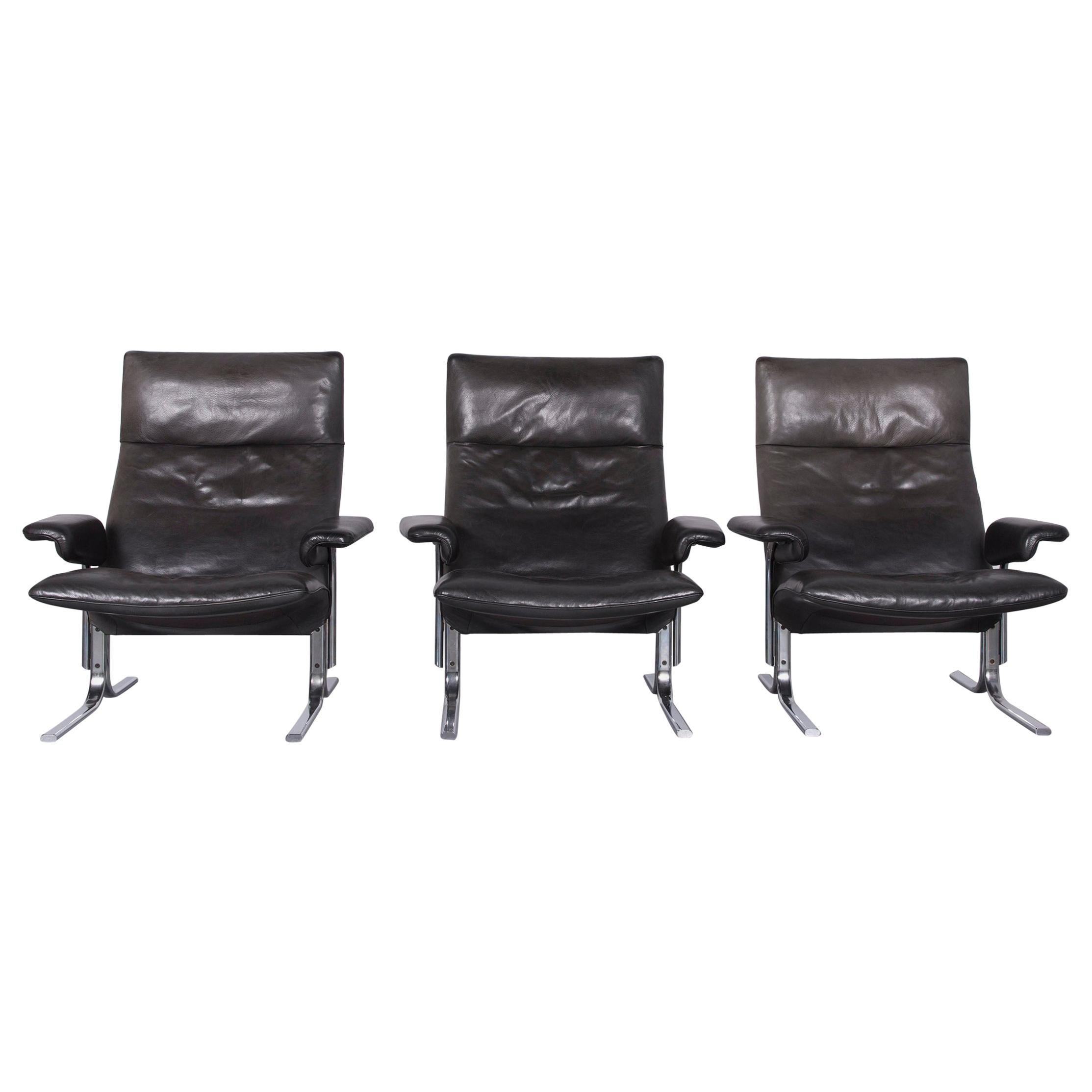 De Sede DS 2030 Designer Armchair Set Leather Black 