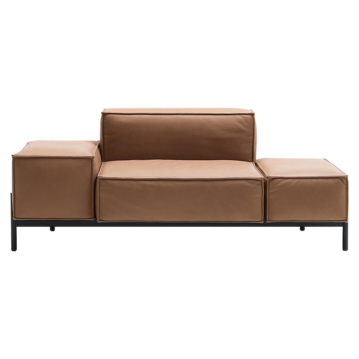 De Sede DS-21/102A Sofa mit Polsterung in Nougat von Stephan Hürlemann