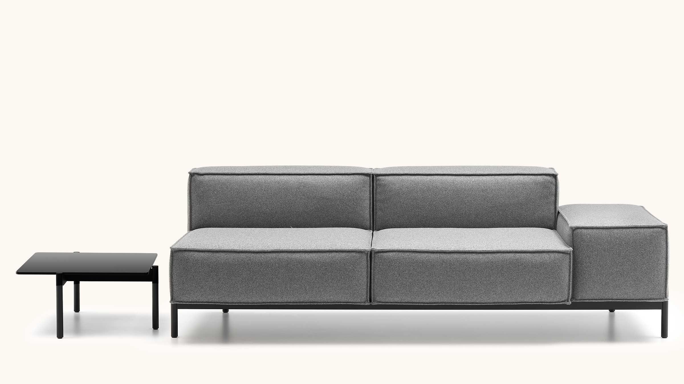 Modern De Sede DS-21/302A Two-Seat Modular Sofa in Gray Upholstery by Stephan Hürleman For Sale