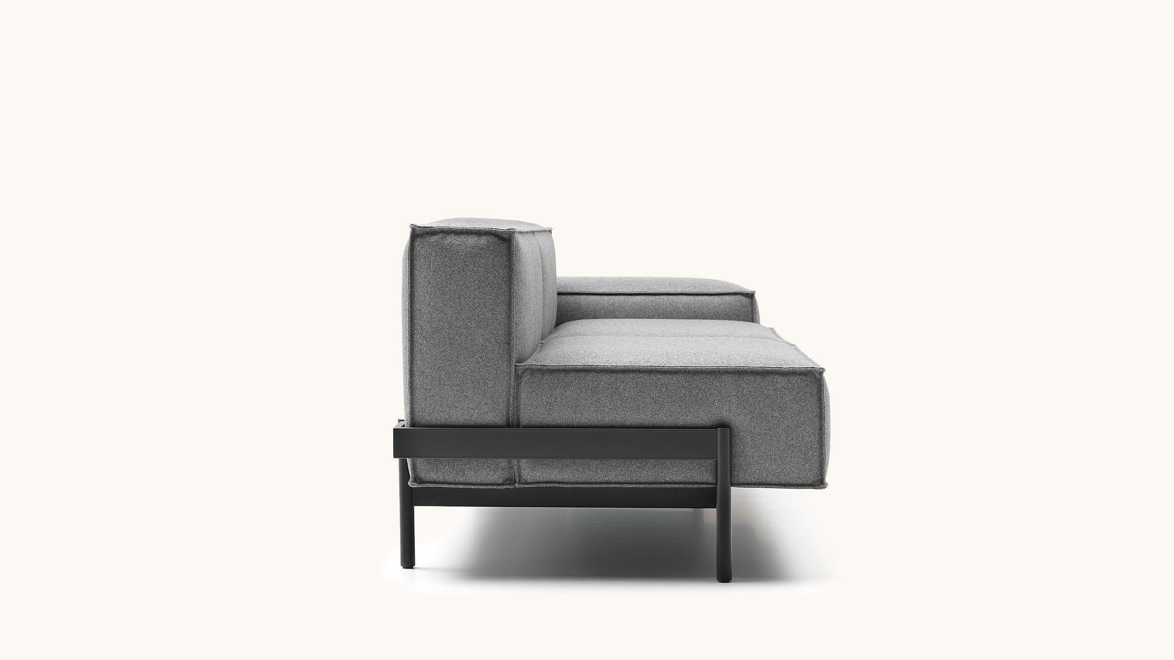 De Sede DS-21/302A Two-Seat Modular Sofa in Gray Upholstery by Stephan Hürleman In New Condition For Sale In Brooklyn, NY