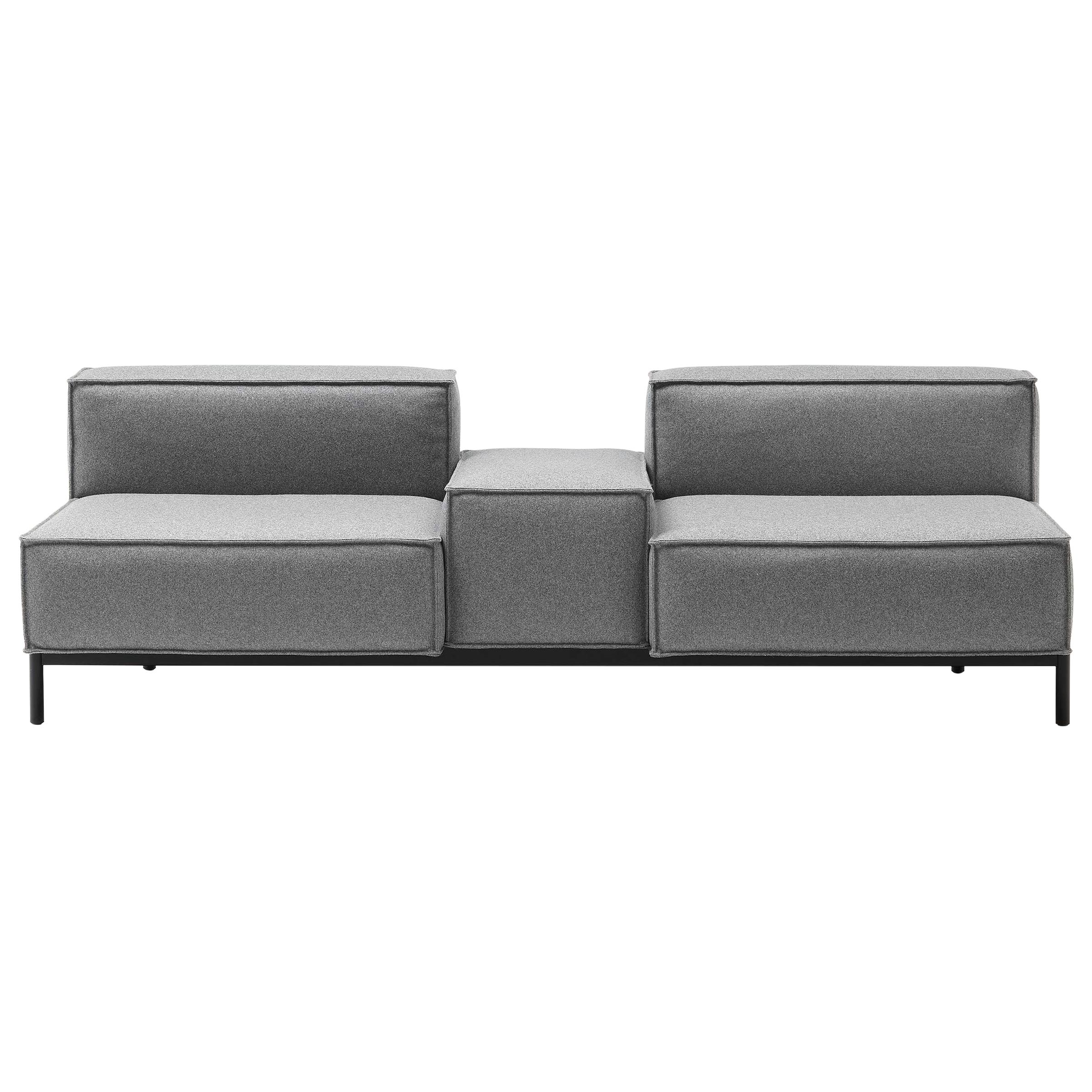 De Sede DS-21/302C Zweisitziges modulares Sofa mit grauer Polsterung von Stephan Hrleman