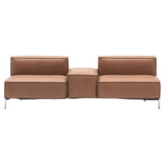 De Sede DS-21/323C Zweisitziges Modularsofa in Haselnussleder von Stephan Hürlemann