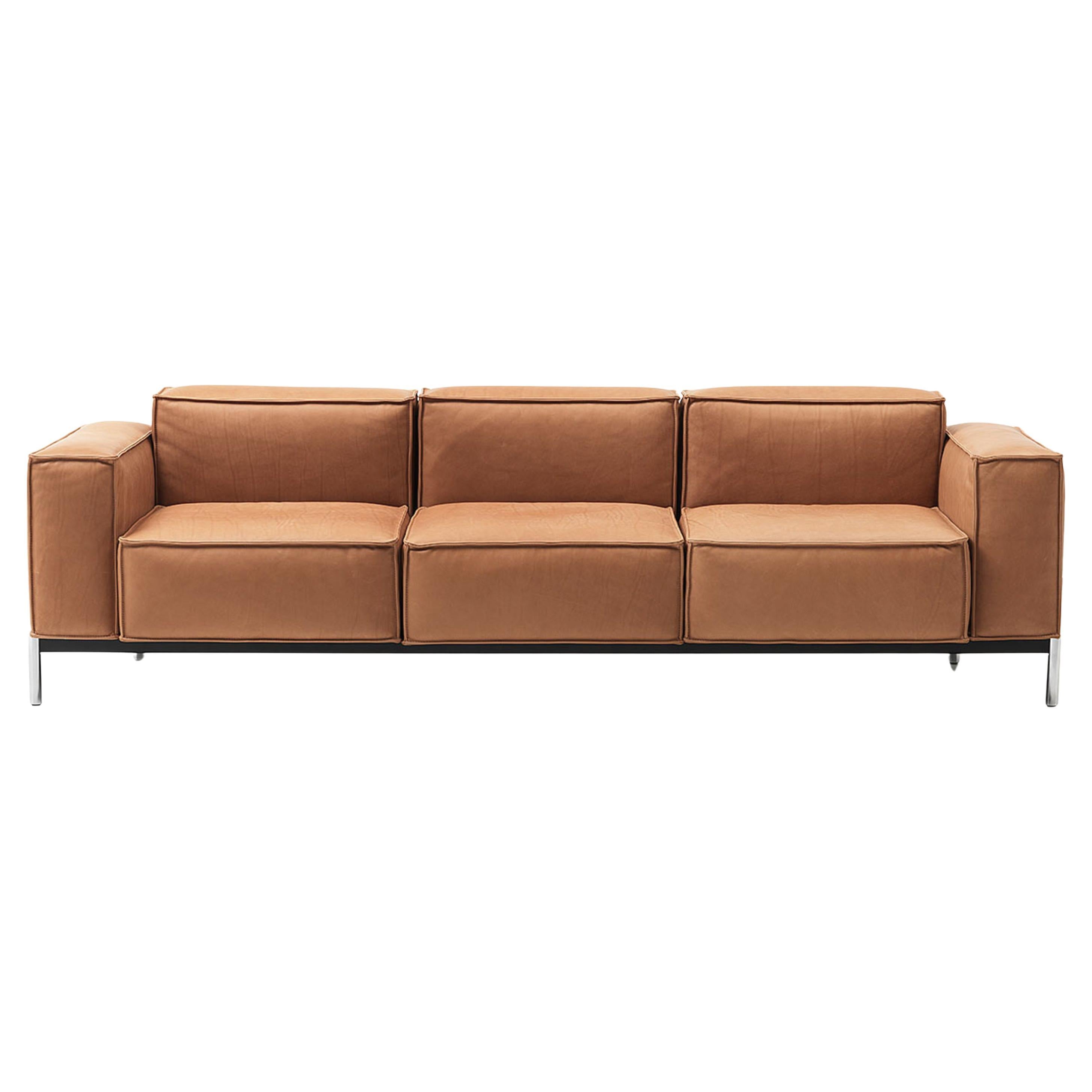 De Sede DS-21 Three-Seat Sofa in Leather by Stephan Hürlemann