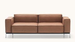 De Sede DS-21 Two-Seat Sofa in Nougat Leather Upholstery by Stephan Hürlemann