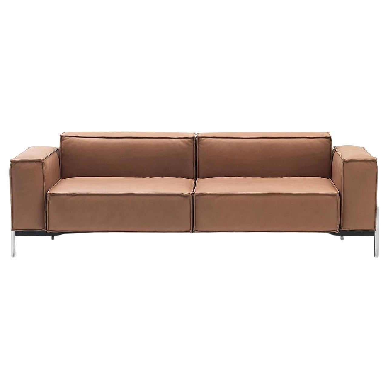 De Sede DS-21 Two-Seat Sofa in Nougat Upholstery by Stephan Hürlemann For Sale