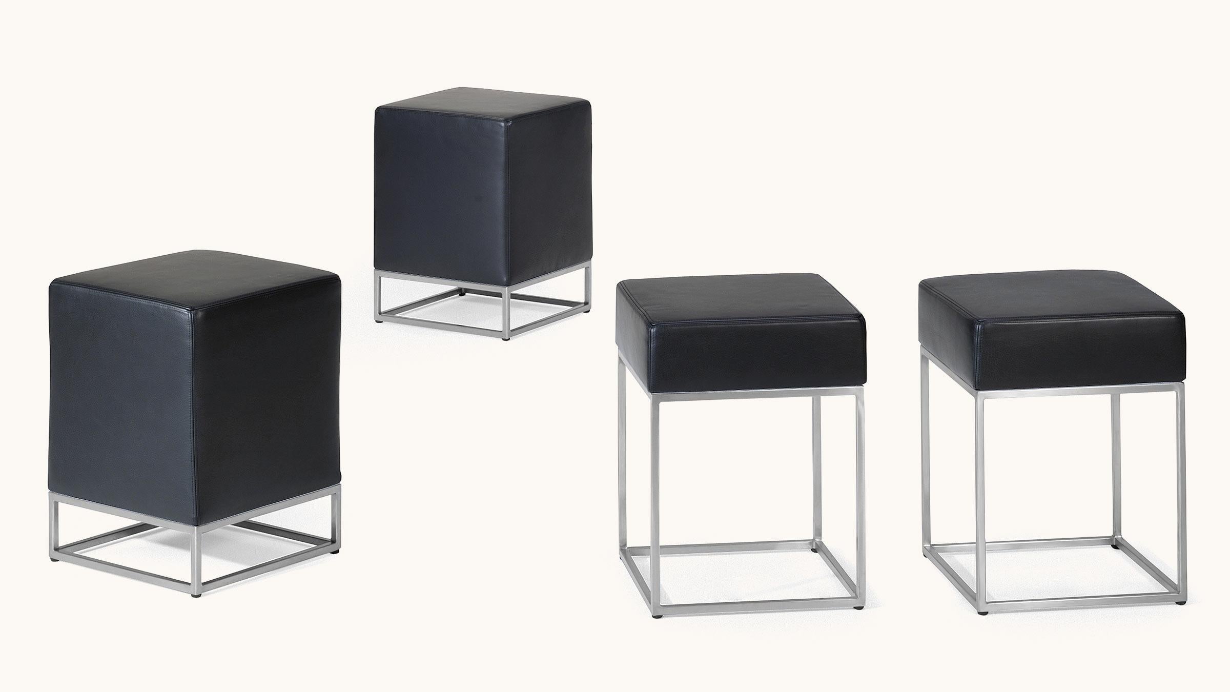 Modern De Sede DS-218/05 Stool in Black Upholstery by Paolo Piva For Sale
