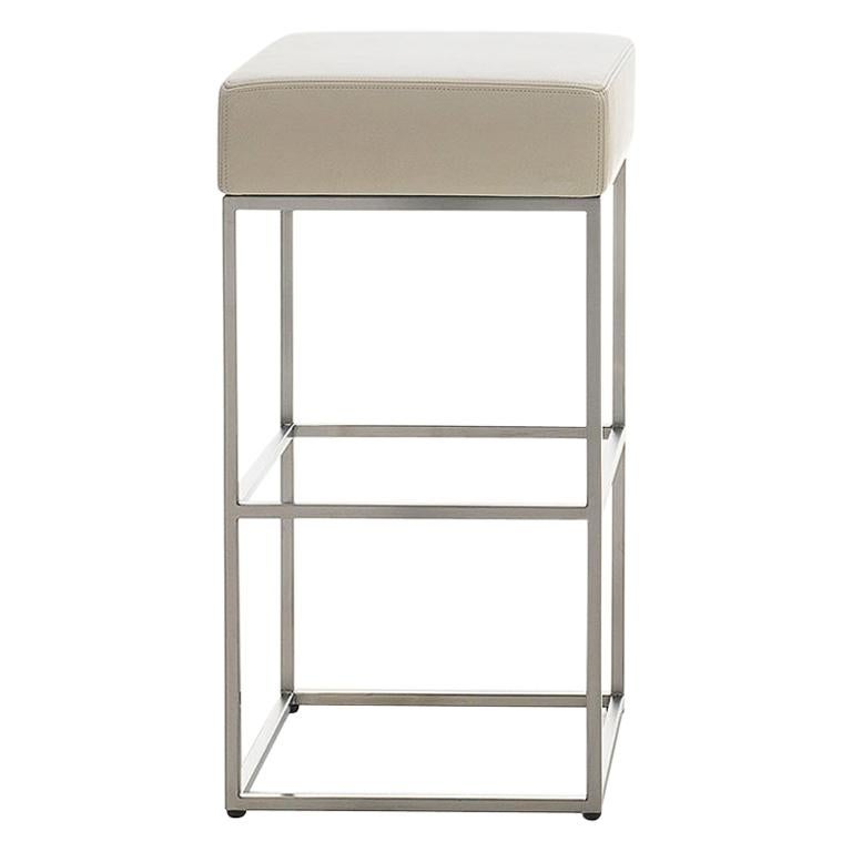 De Sede DS-218/55 Barstool in Off White Upholstery by Paolo Piva