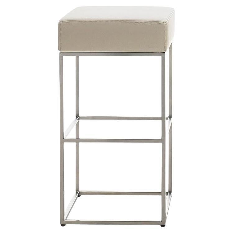 De Sede DS-218/55 Barstool in Off White Upholstery by Paolo Piva For Sale