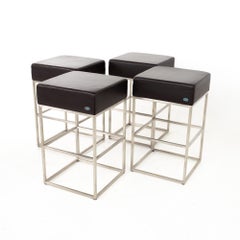 De Sede DS-218 Leather Bar Stools, Set of 4