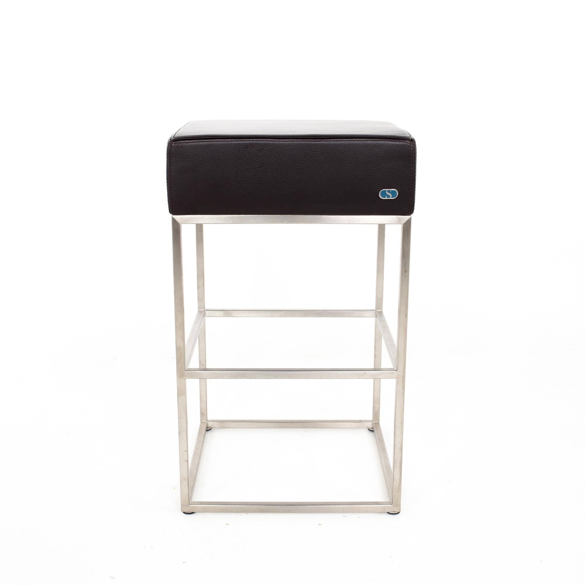 Late 20th Century De Sede DS-218 Leather Bar Stools, Set of 4