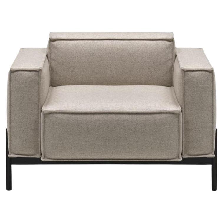 De Sede DS-22 Armchair in Grey Upholstery by Antonella Scarpitta For Sale