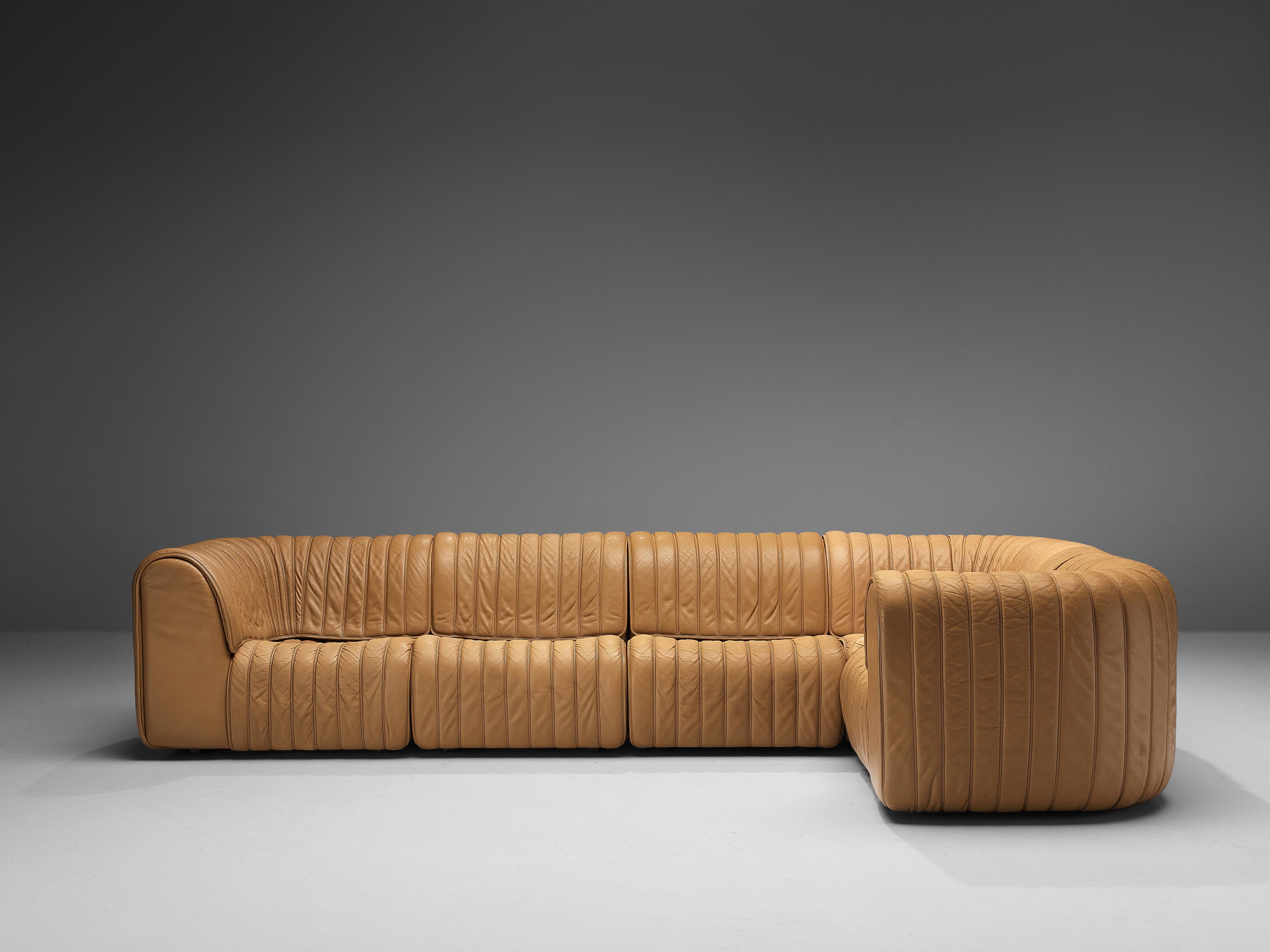 Late 20th Century De Sede ‘DS-22’ Modular Sofa in Caramel Leather