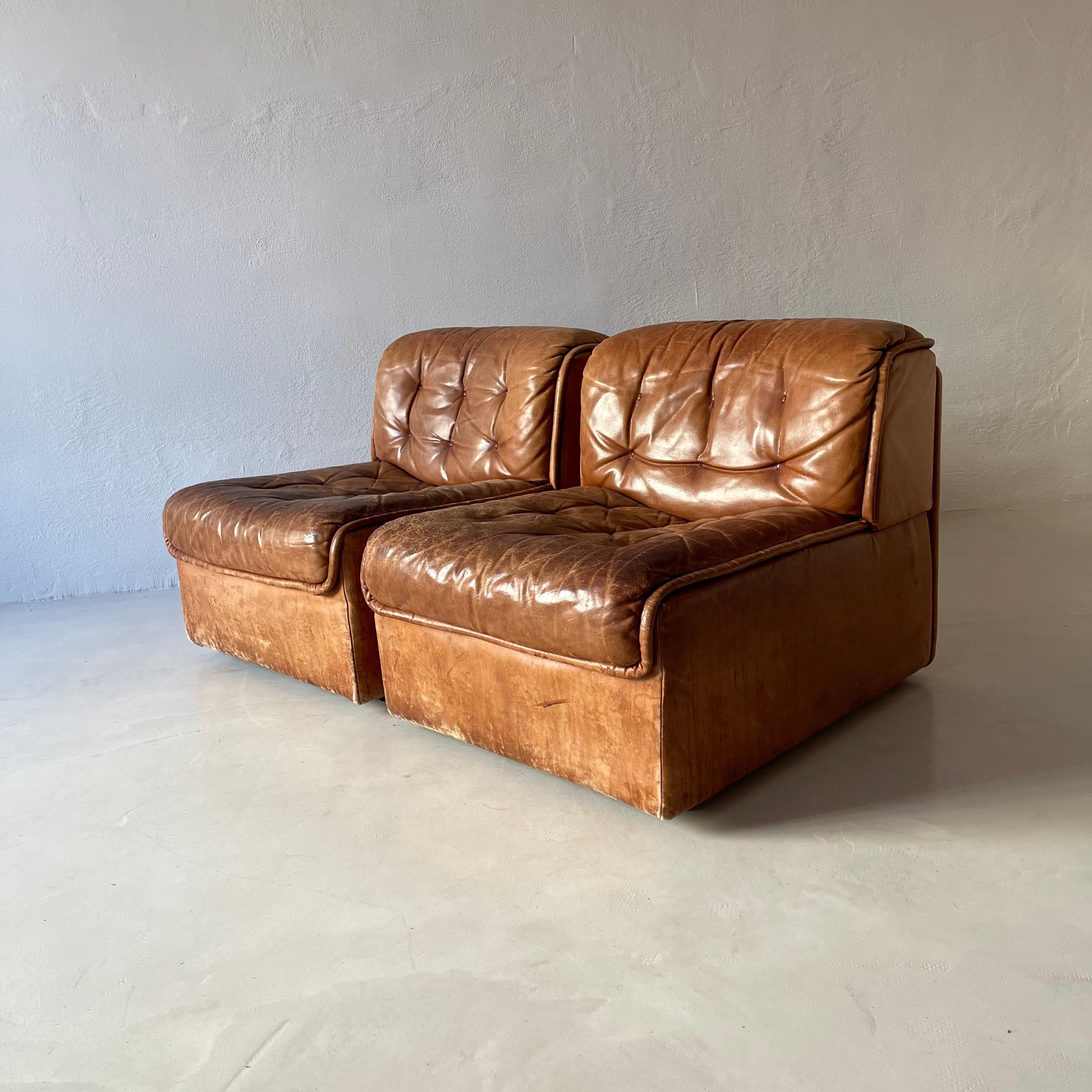 De Sede ‘DS-22’ Modular Sofa in Cognac Leather 3