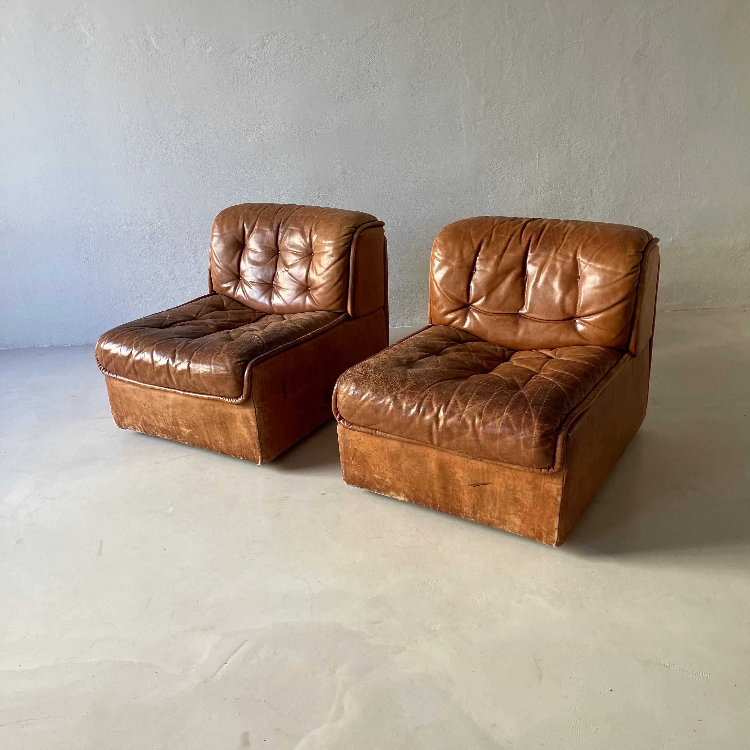 De Sede ‘DS-22’ Modular Sofa in Cognac Leather 4