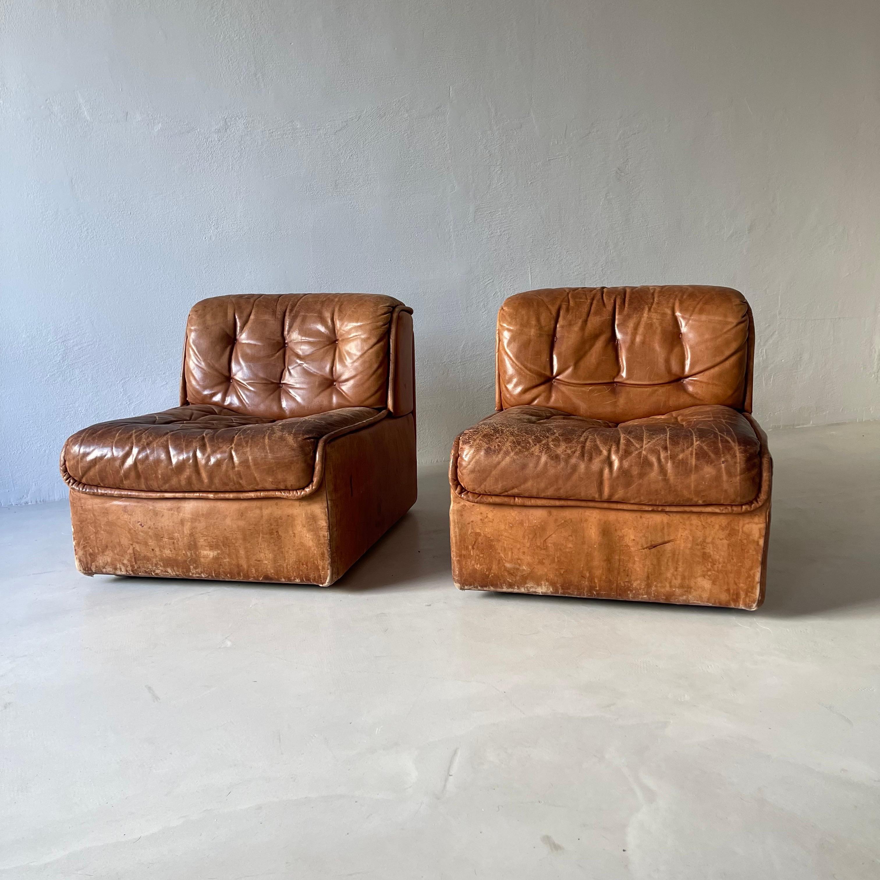 De Sede ‘DS-22’ Modular Sofa in Cognac Leather 5