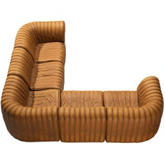 De Sede 'DS-22' Canapé modulable en cuir cognac